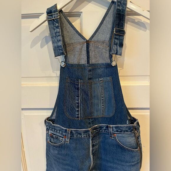 New Re/Done Levi’s Blue Overalls Jean Jumpsuit - Picture 3 of 7